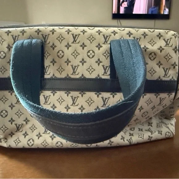 Authentic Vintage LV Louis Vuitton Josephine GM Mini Lin Monogram - Picture 8 of 16